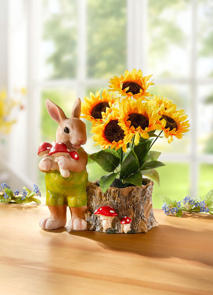 Plantenpot met konijn 