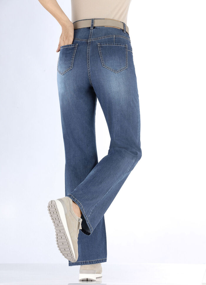 Modieuze jeans in 5-pocketmodel JEANSBLAUW
