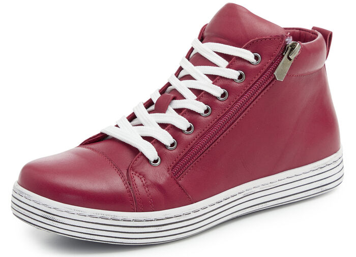 Gemini veterlaarzen met praktische zijrits ROBIJNROOD