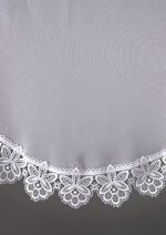 M-Bogen winkel gemaakt van echt Plauen-kant 