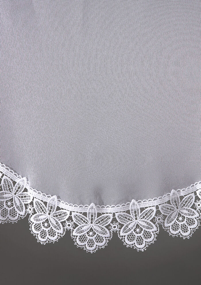 M-Bogen winkel gemaakt van echt Plauen-kant 