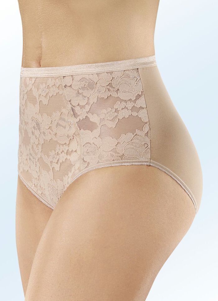 Pak van drie vormende slips met elastisch kant aan de voorzijde 