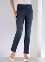 Jeans met gestikte biezen 