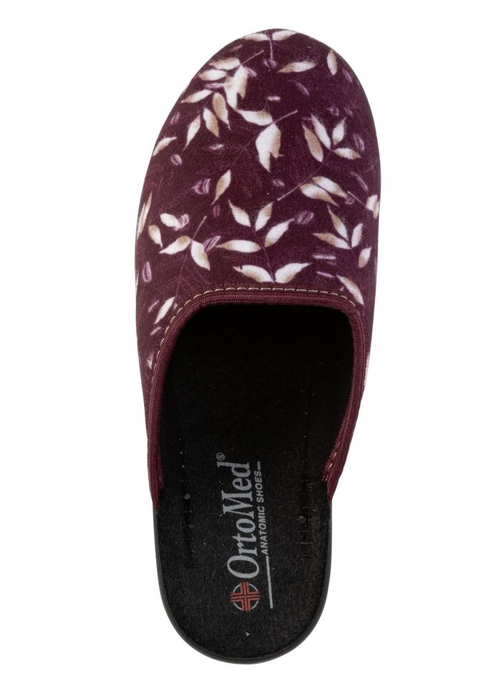 Set van 2 pantoffels van fluweelzacht, bedrukt textielmateriaal 