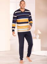 Pyjama met V-hals en omgeslagen randen 