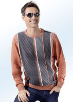 Trui met ronde hals in 2 kleuren TERRACOTTA-MEL