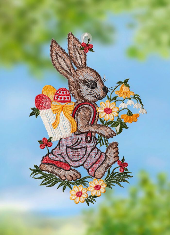 Raamschildering met Plauen-kant 