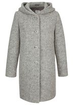 Lange jas met vaste capuchon 
