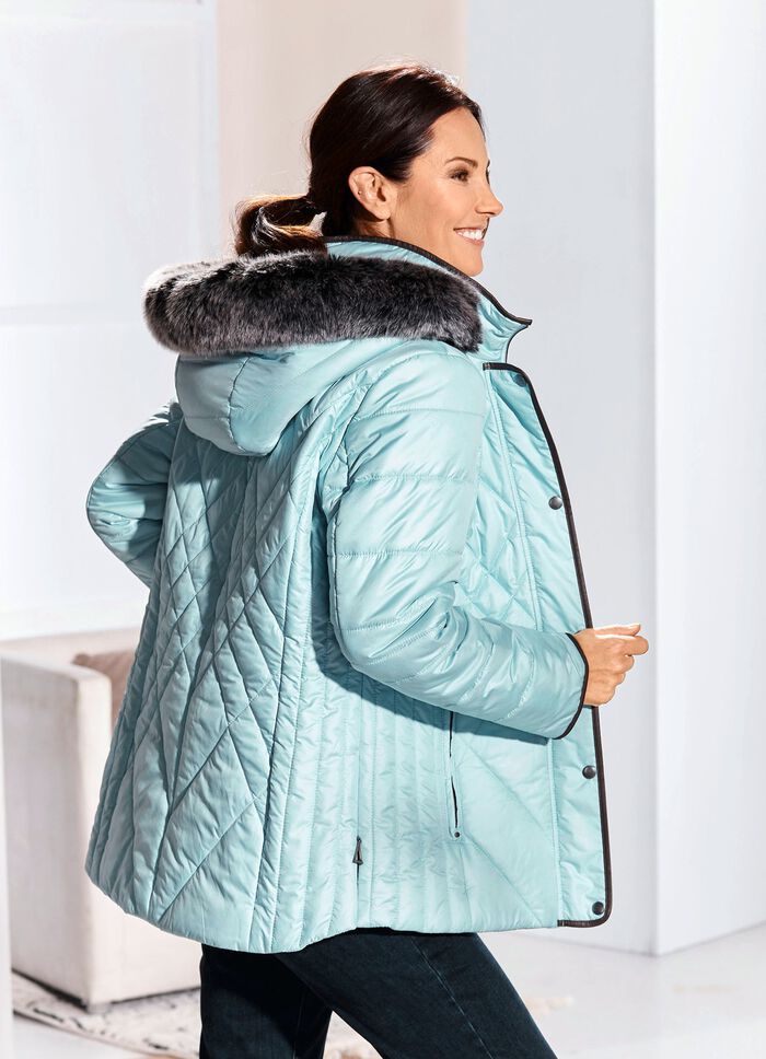 Jas met figuurvriendelijke langsstiksels aan de zijkanten GLETSJER