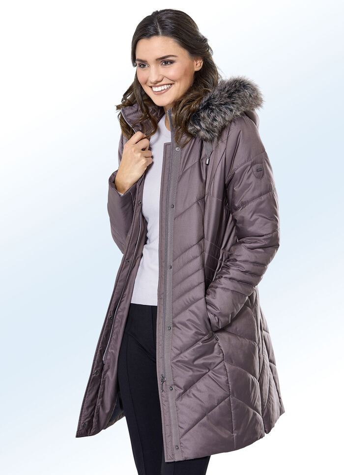 Korte jas met afneembare capuchon 