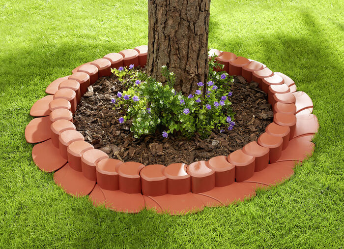 Flexi gazonrand, set van 8, met baan AARDE