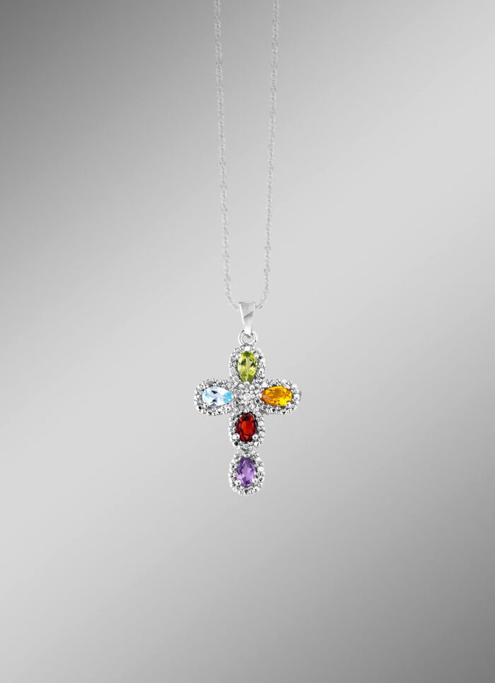 Elegante kruishanger met diamant 