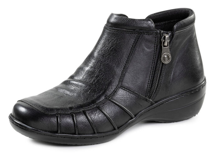 ELENA EDEN, comfortabele dameslaarzen, breedte H, met uitneembaar voetbed ZWART