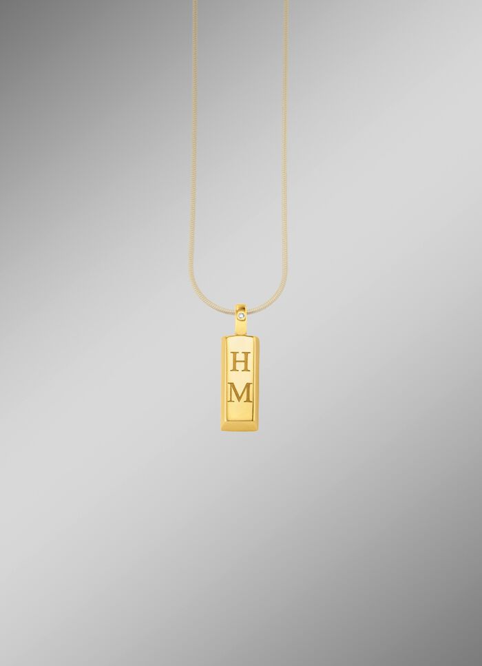 Graveerbare gouden staafhanger 