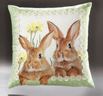 Tafel- en kamerdecoratie met konijnenmotieven WIT-MULTICOLOR