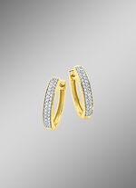 Chique hoepeloorbellen met diamanten 