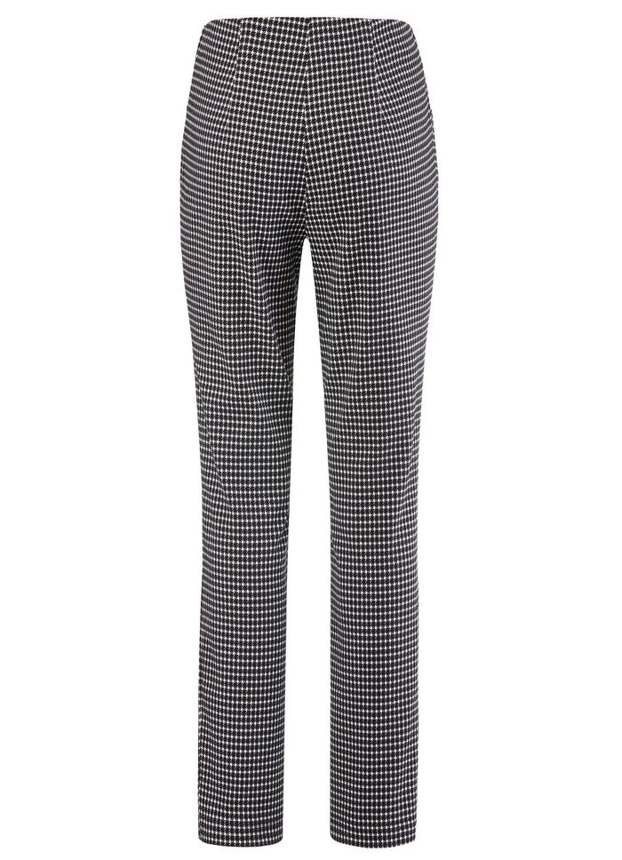Broek met trendy pied-de-poulemotief 