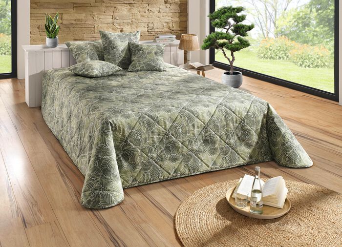 Natuurlijke spreien en kussenslopen OLIJF