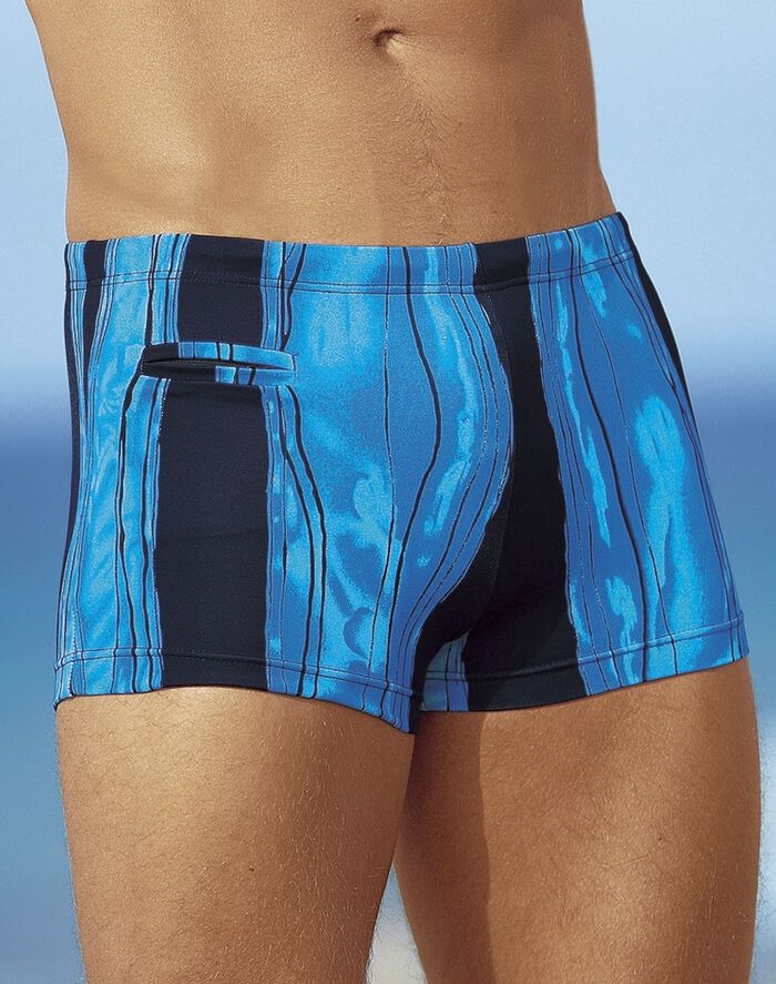 Halflange zwembroek met zakje met ritssluiting 