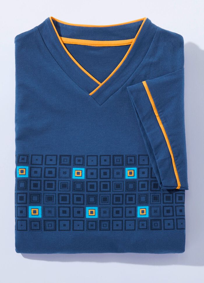 Duopack nachthemden met V-hals en zijsplitten 