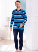 Tweepak pyjama's met V-hals en borstzakje 