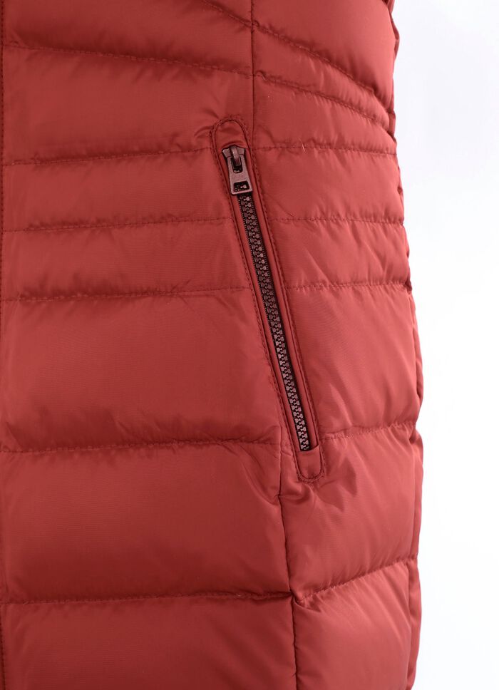 Lange donsjas in 2 kleuren ZEGELROOD