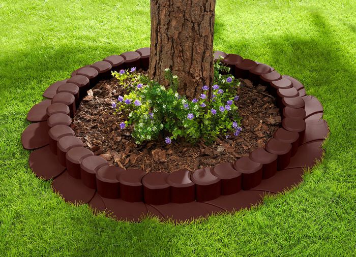 Flexi gazonrand, set van 8, met baan 