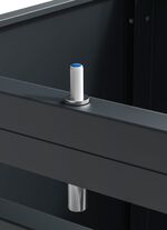 Afvalcontainerbox "Lacina", deuren in houtlook 