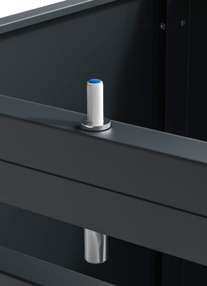 Afvalcontainerbox "Lacina", deuren in houtlook 