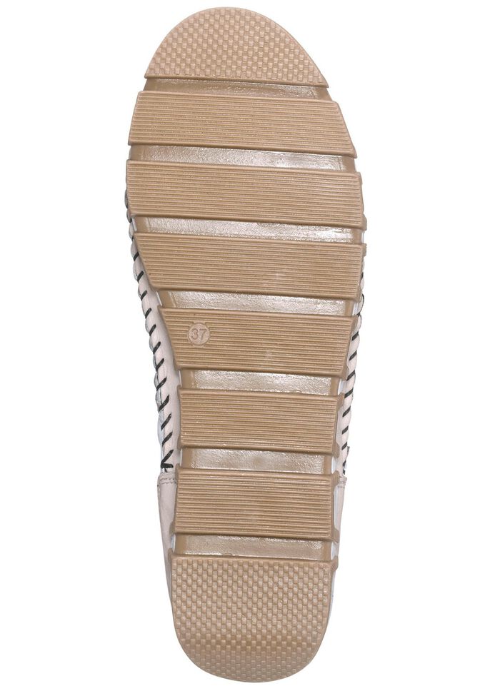 Gemini mocassin veterlaarsje met gekreukelde structuur KIEZELWIT