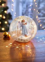 Glazen bol met verlichting 