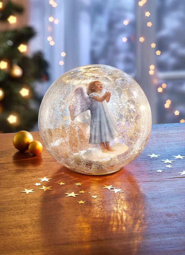 Glazen bol met verlichting 