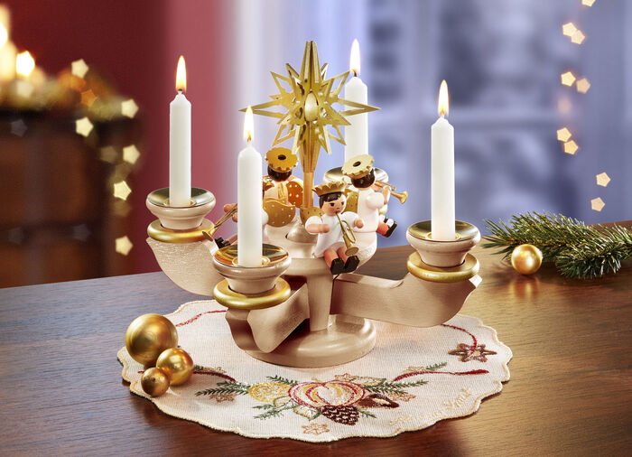 Adventkandelaars van Zeidler NATUREL