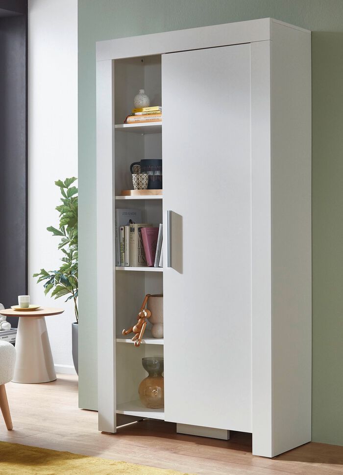 Kast met handgrepen in aluminiumlook 