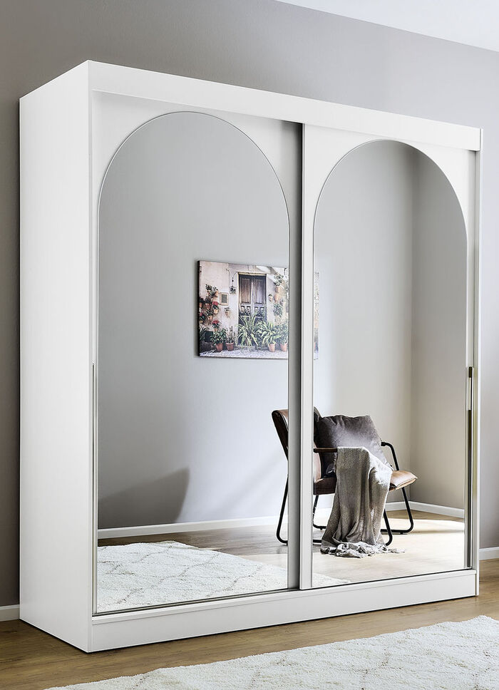 Moderne schuifdeurkast WIT