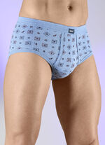 Drie-pack slips met all-over design 