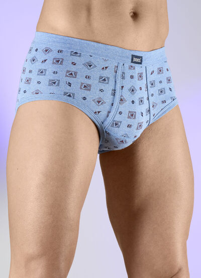 Drie-pack slips met all-over design 