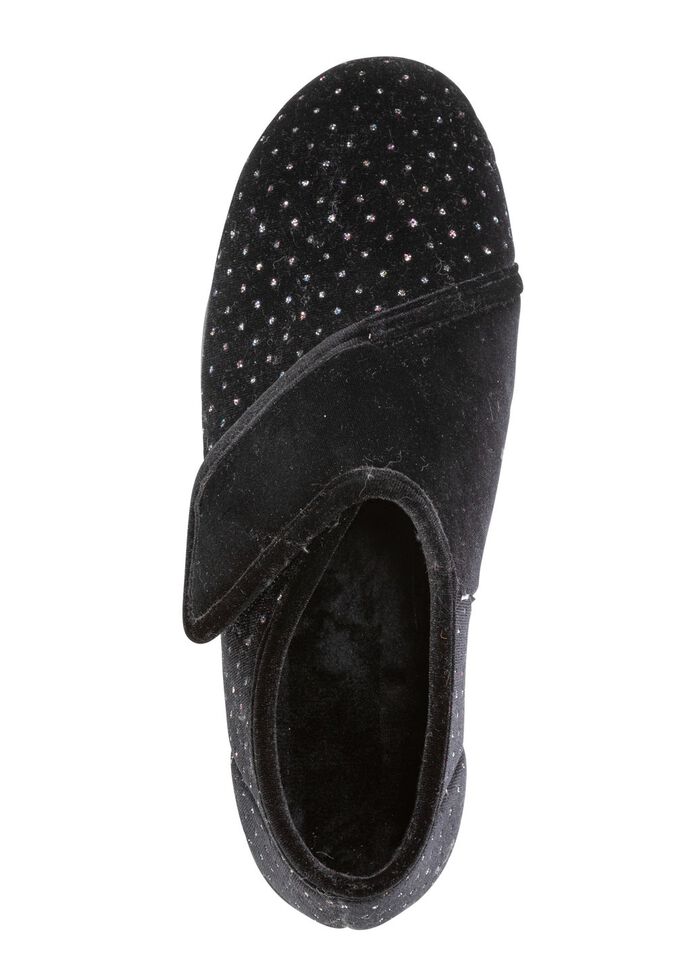 Laurina klittenbandschoen met subtiel sprankelend glitterreli&euml;f 