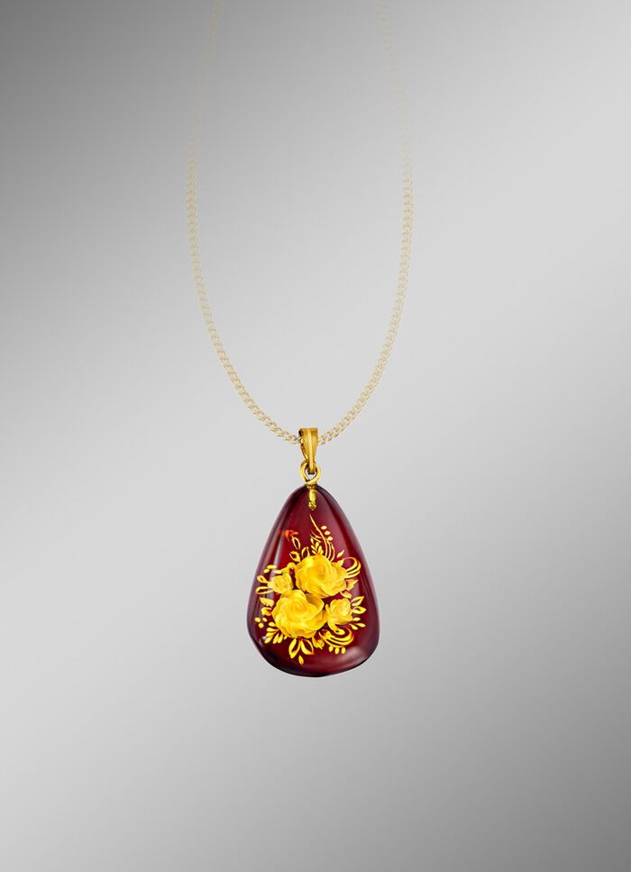 Hanger met handgegraveerde rozen 