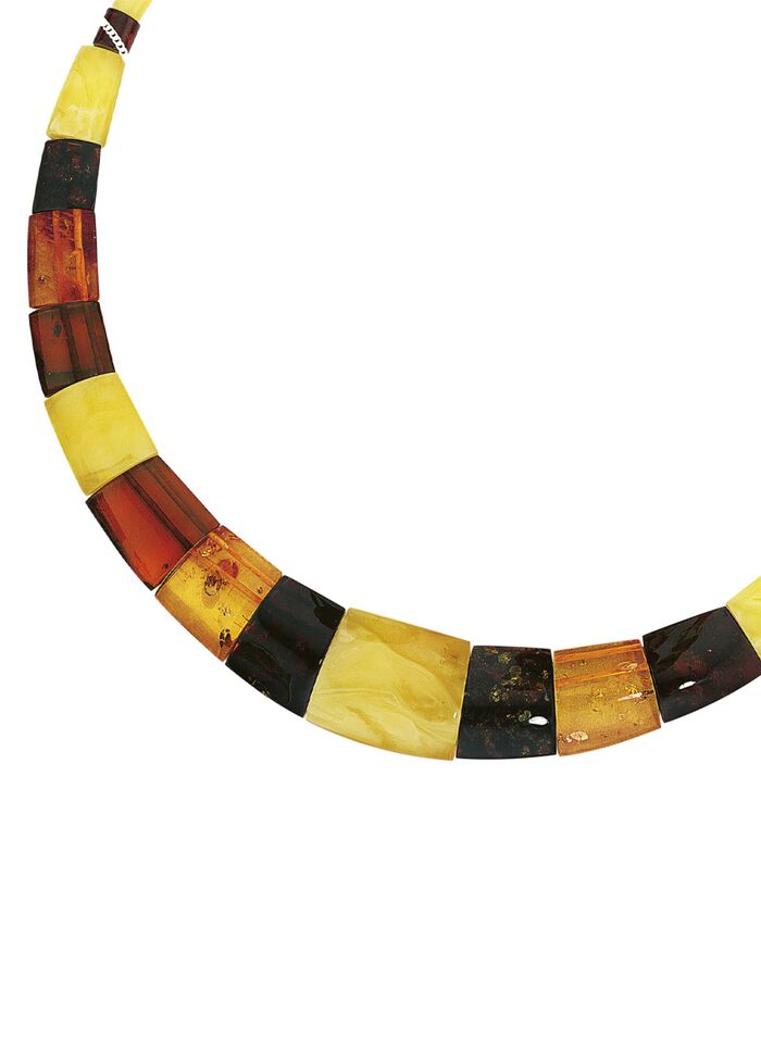 Halsketting met echt barnsteen in de loop 