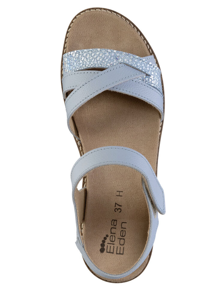 ELENA EDEN, modieuze damessandaal, breedte H, met uitneembaar voetbed BLAUW