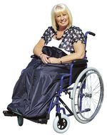 Warmtezak voor de rolstoel BLAUW/WIT