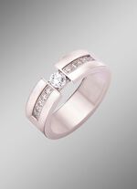 Elegante damesring met synthetische zirkonia 