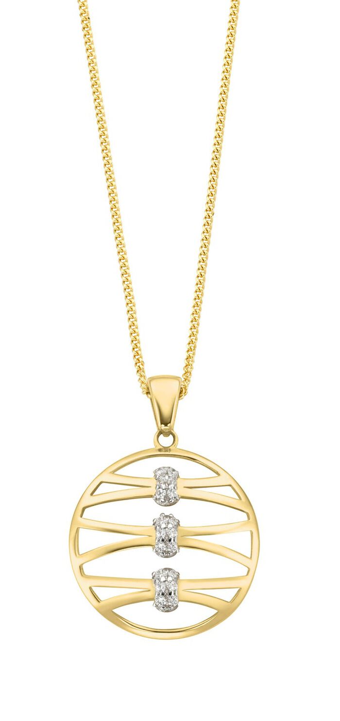 Filigraan hanger met synth. zirkonia 