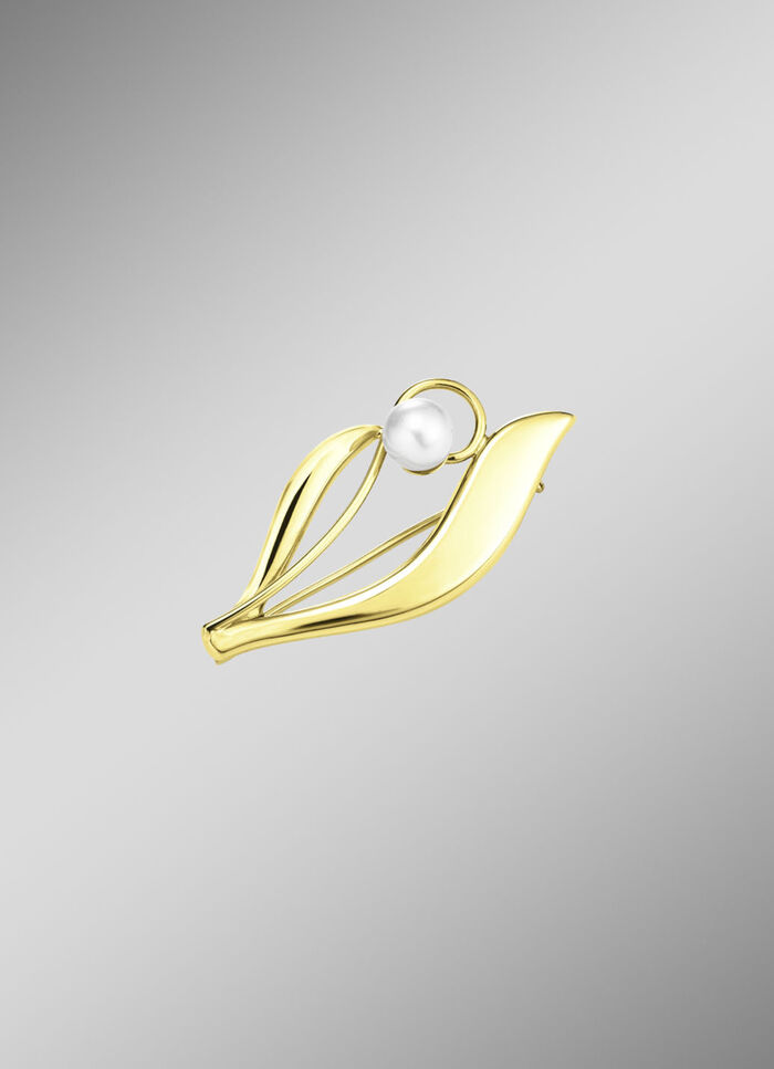 Prachtige speld met zoetwaterparel 