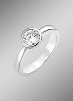 Betoverende damesring met synthetische zirkonia 