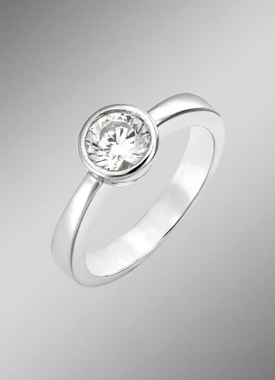 Betoverende damesring met synthetische zirkonia 