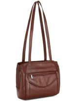 Laurina tas gemaakt van rundnappaleer BRUIN