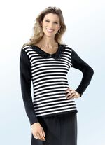 Trui met organza kraag 