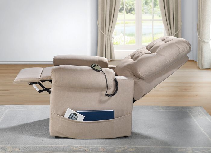 Tv-fauteuil met motor en opstahulp BEIGE